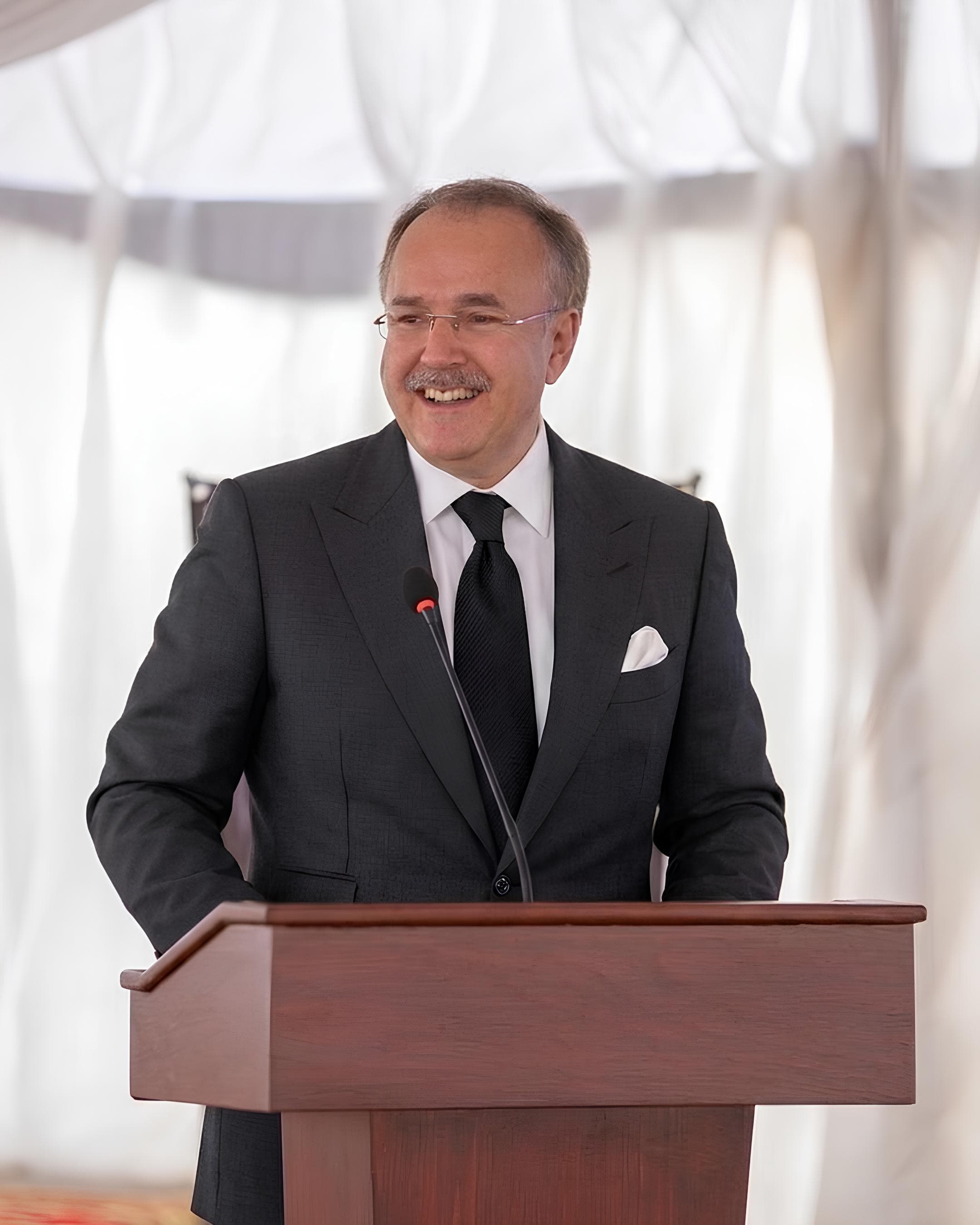 ZRK chairman standing at a podium